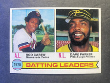 1979 Topps Baseball Batting Leaders Rod Carew /Dave Parker Baseball Card #1 (b)