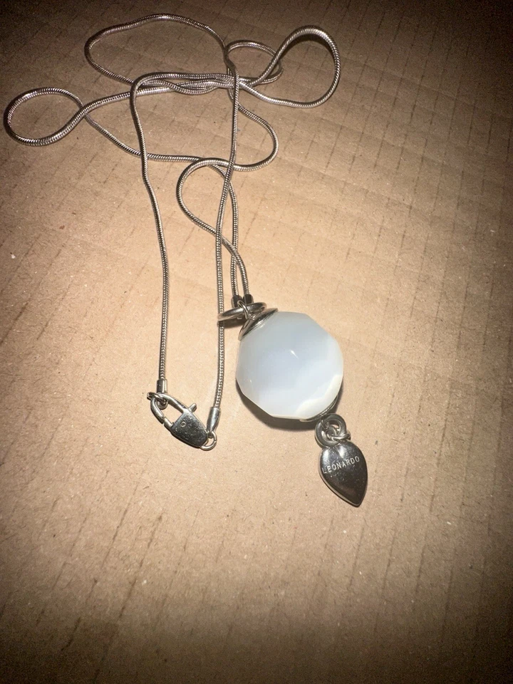 Leonardo Halskette Damen 80 cm Weiß/ Silber aus Sammlung - Super Schön - Bild 4 von 4