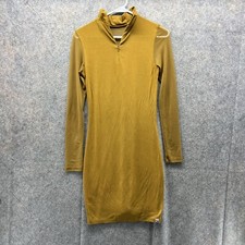 Puma Dress Women Small Ladies Green 1/4 Zip Pullover Casual A Line Stretch