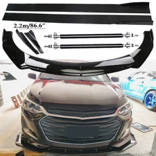 Front Bumper Lip Spoiler Side Skirts Rear Glossy Black For Chevrolet Onix