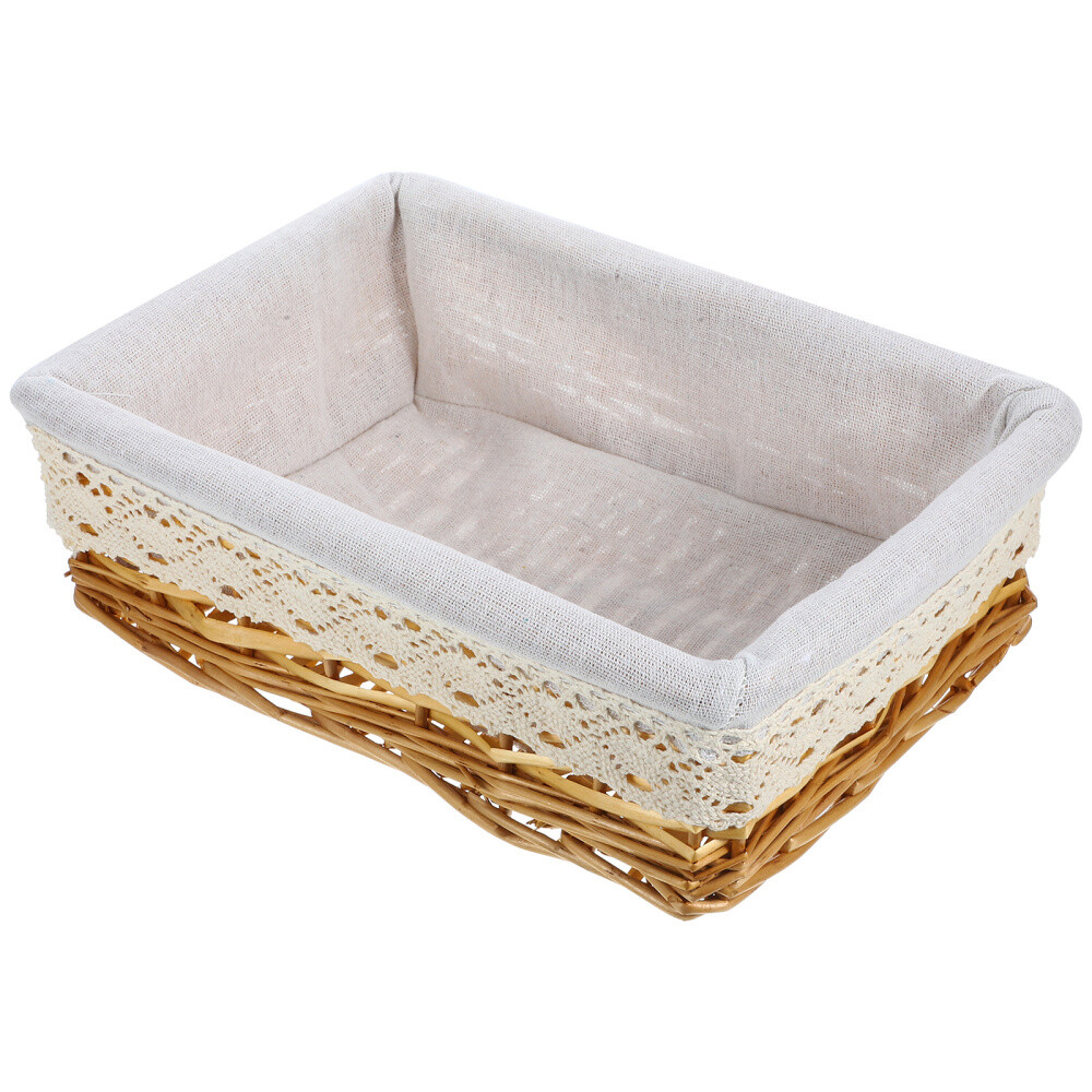 Stackable Storage Bins Willow Woven Container Multipurpose Basket