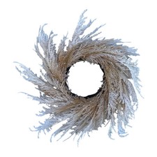 Artificial Pampas Grass Wreath, 24" Faux Pampas Grass Decor for Boho Style Decor