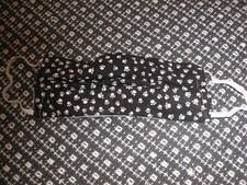 Paw Print / Adopt a Pet Handmade Pleated Fabric Face Mask New Never Worn Small