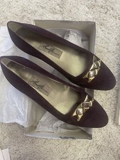 Vintage Amalfi Purple Suede Genuine Leather Shoes 8