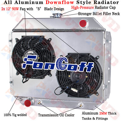 DPI 433 4 Row Radiator Shroud Fan For 66-1979 Ford F100 F150 F250 F350 5.8L V8