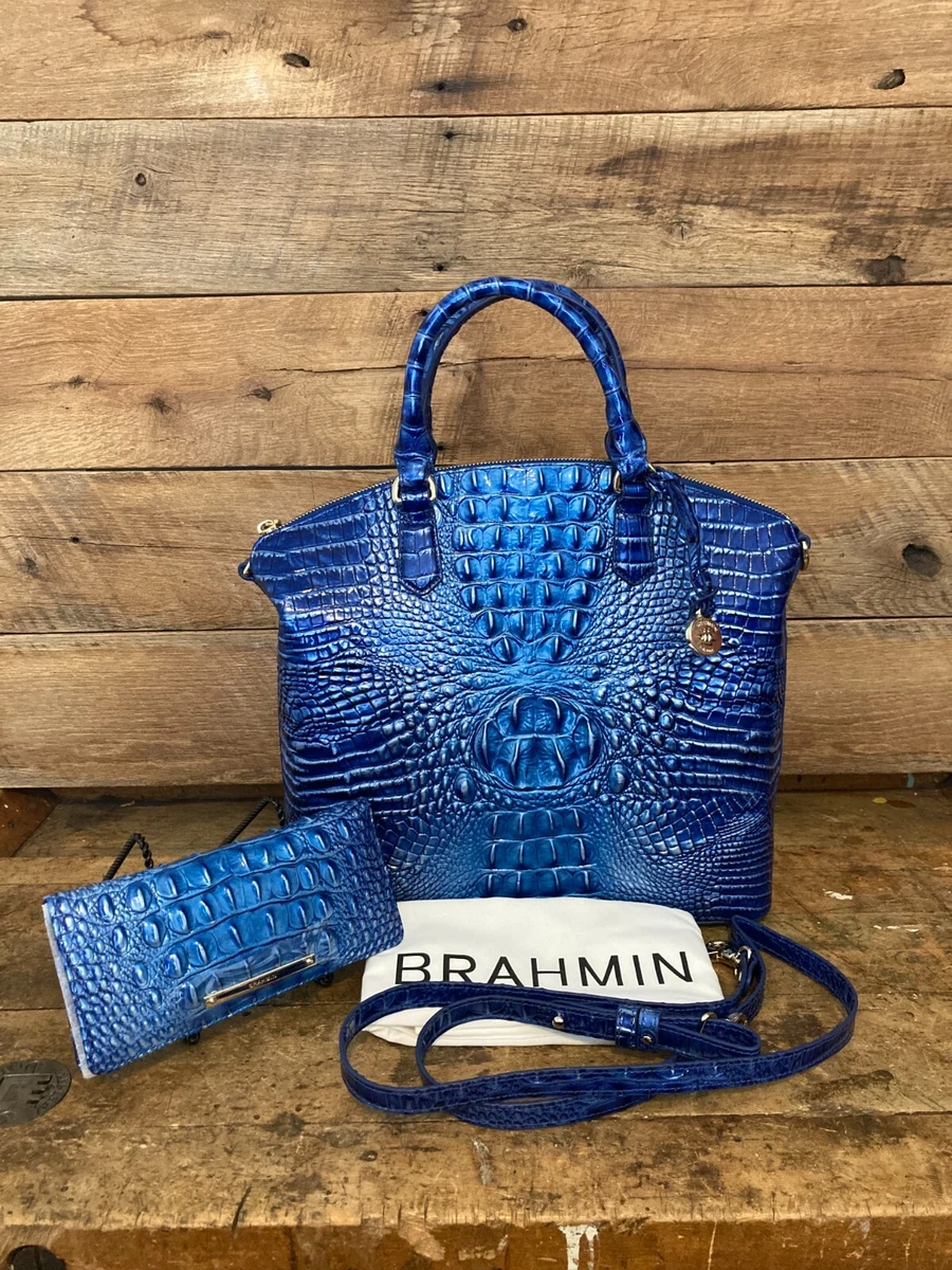 BRAHMIN Melbourne Collection Large Crocodile-Embossed Duxbury