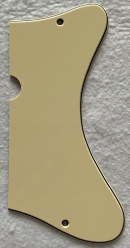 Convient plaque à gratter Danelectro U2 style pickguard, 3 plis vintage jaune - Photo 1/7