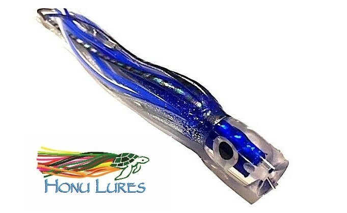 Honu Lures 10-Piece Saltwater Trolling Lure Variety Set - Big Game, Near/Off-Shore, Skirted, Size 1/0 Hooks