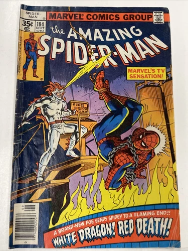 Amazing Spider-Man #184 (1st Appearance Of White Dragon) Marvel Comics 1978 VG/G