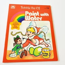Vintage Twinkle The Elf Paint With Water New Activity Book Golden Christmas 