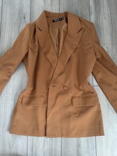 Missguided Burnt Orange Blazer Jacket Coat UK Size 8