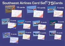 Southwest Airlines 737 Set #2 - 75 Airplane Trading Cards - 2.5"x 3.5"