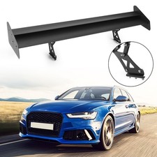 Spoiler Ala Posteriore Universale 135cm GT Regolabile Doppio Ponte Alluminio Nero