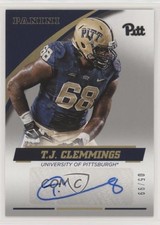 2016 Panini Pitt Panthers Auto Silver 5/99 TJ Clemmings #TJC-PIT Auto 0c2