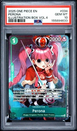 Perona (Illustration Box Vol.4) OP09-034 One Piece Promotion Cards PSA 10