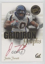 2008 Press Pass SE Gridiron Graphs Red Ink Justin Forsett #GG-JF2 Auto ni4