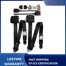 For All Volkswagen Premium Car Seat Belt System black