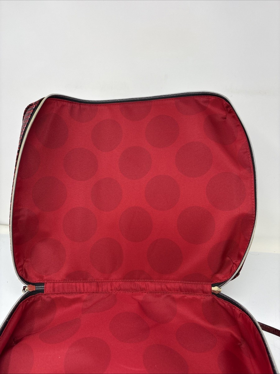 Estée Lauder Red Croc Embossed Makeup Cosmetic Travel Case Large