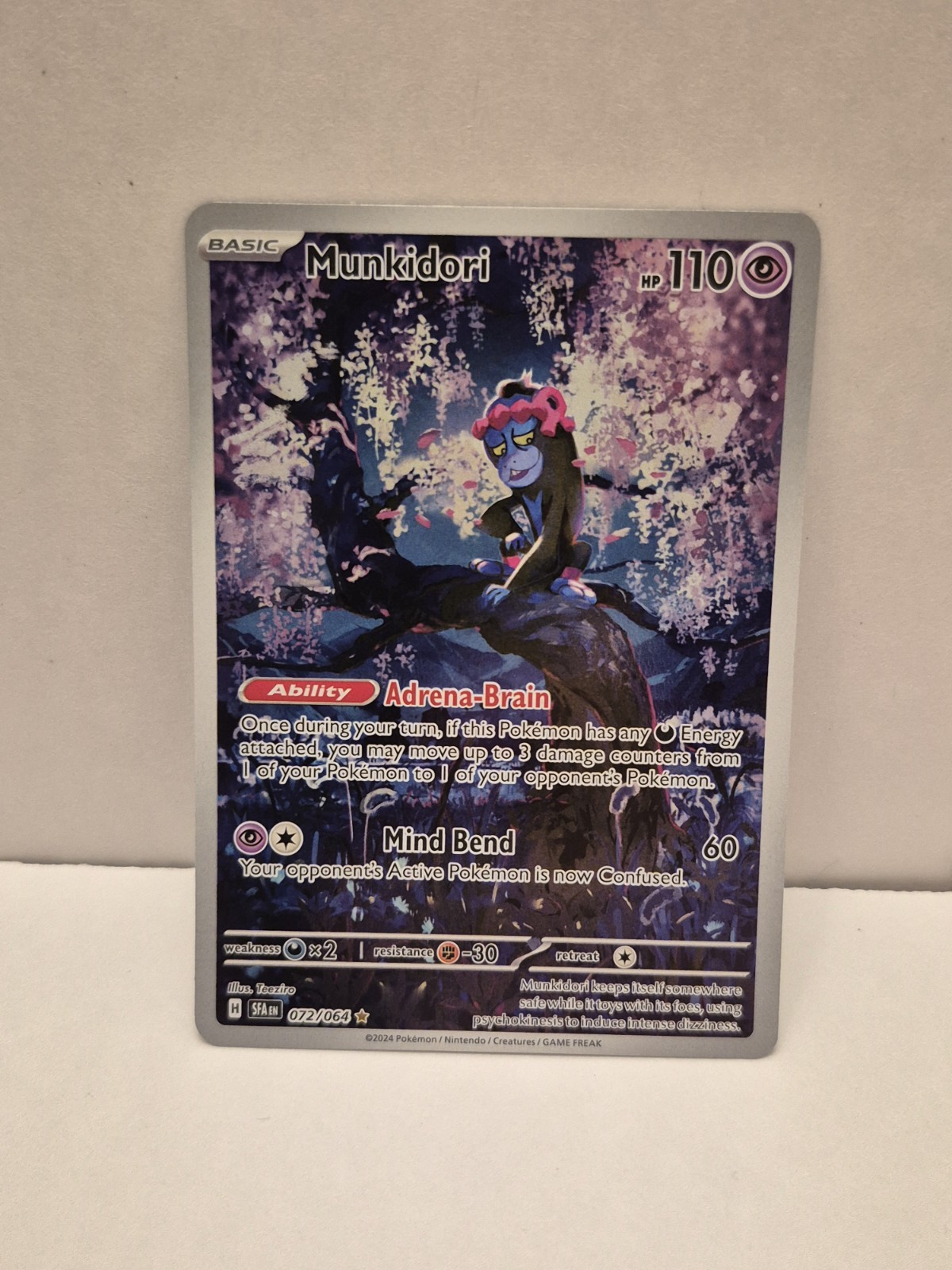 Pokémon TCG SV Shrouded Fable Munkidori Illustration Rare Card 072/064 LP/NM