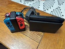 Nintendo Switch Console Red/Blue Joy-Con Controllers with dock and micro sd card