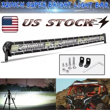 32inch Slim Led Light Bar Spot Flood Combo Work Offroad Suv Boat Driving Atv 4wd