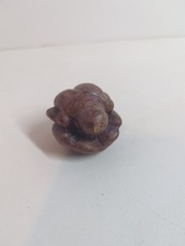 Weeping Buddha Yogi Wood Hand Carved 2 inch Figurine Vintage