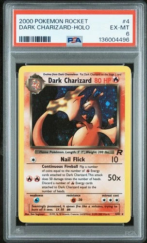 Dark Charizard 4/82 Holo 2000 Pokemon Rocket PSA 6