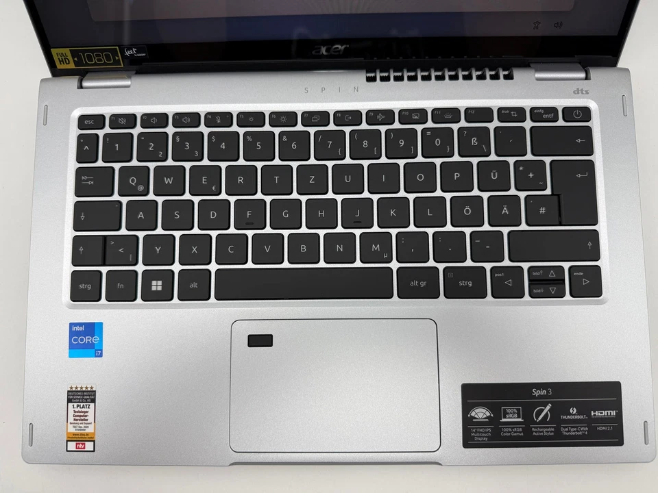 Acer Spin 3 SP314-55N i7 1255U 1,7GHz 16GB 1TB Silber MwSt. - Bild 2 von 4
