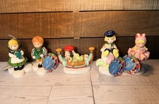 Vtg Goebel Disney Small World Figs Set Of 6 Dutch, Irish, Egyptian, Scandinavian