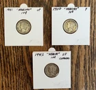 1941 P/D/S MERCURY SILVER DIMES TRIO - 90% SILVER - NICE DETAIL - ESTATE FIND