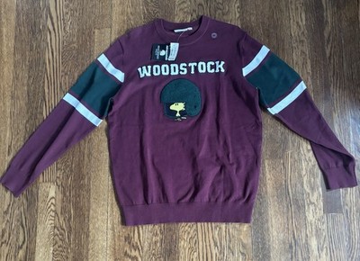 Aeropostale Peanuts Woodstock Football Gameday Sweater M Maroon Varsity NWT New