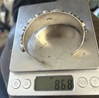 Big Sterling Precious Stone 86 Grams Vintage Cuff Bracelet Gorgeous — photo 7
