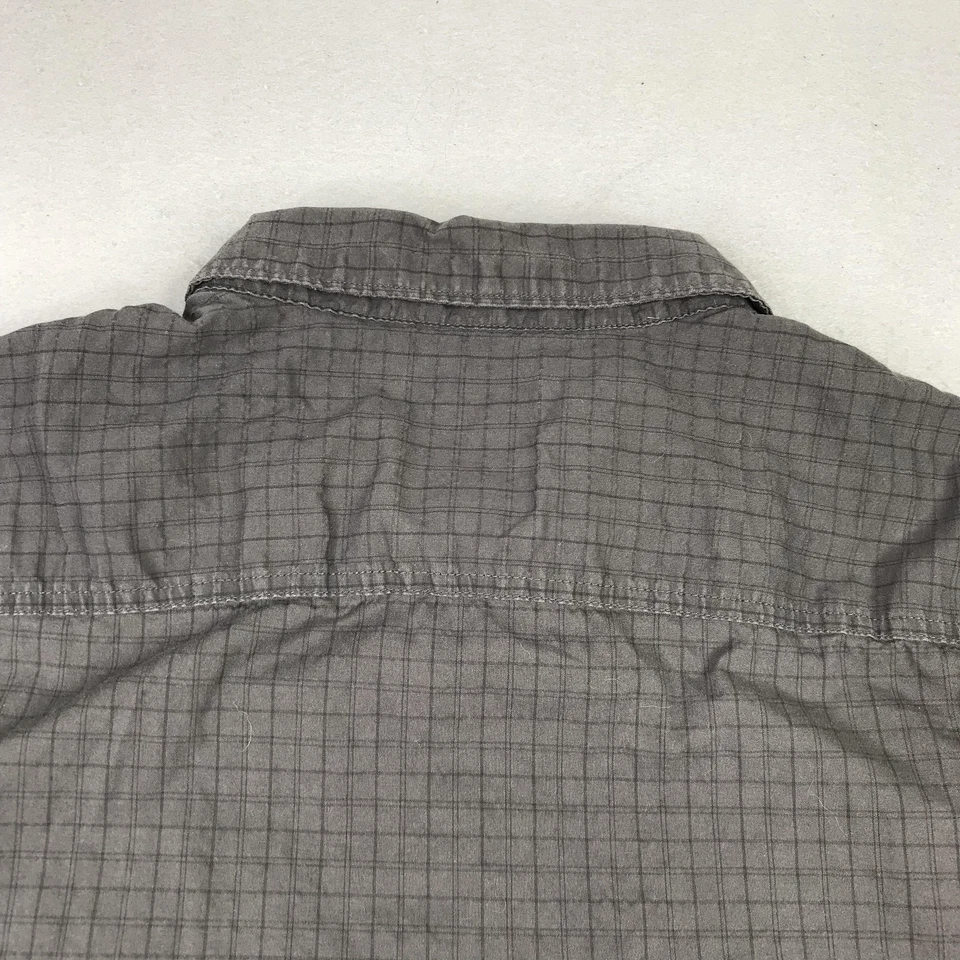 Mountain Hardwear Shirt Mens Large Gray Ripstop Short Sleeve Button Up Hiking - Image 4 of 4