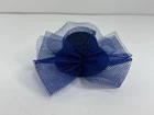 Vintage Barbie Mattel Navy Blue Fancy Felt Hat with Tulle Lace