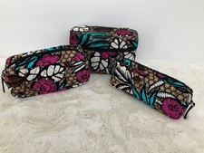 Vera Bradley Retired Canyon Road Floral Make-up Bag set of 3