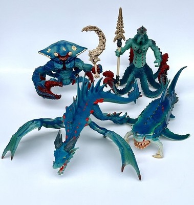 Schleich Eldrador Wasserwelt 42449 Krake 42495 Krabbe 42496 Seemonster 42453 Hai