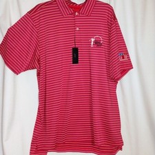NWT Texas Amateur Golf  Shirt Polo 2XL America Golfing Barberry Striped