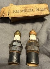 2 Vintage 1930s Champion Racing R-2-s Brass Hat Spark Plugs Offenhauser Ford V8