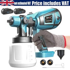 Cordless Electric Paint Sprayer Spray Gun 1000ML with 2 Batteries for Makita