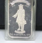 Vintage Madison Mint 1967 Rare Proof William Penn Philadelphia Silver Bar