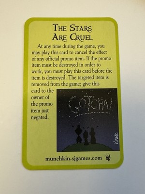 The Stars Are Cruel Cthulhu Munchkin Promo Steve Jackson Games SJG Kovalic