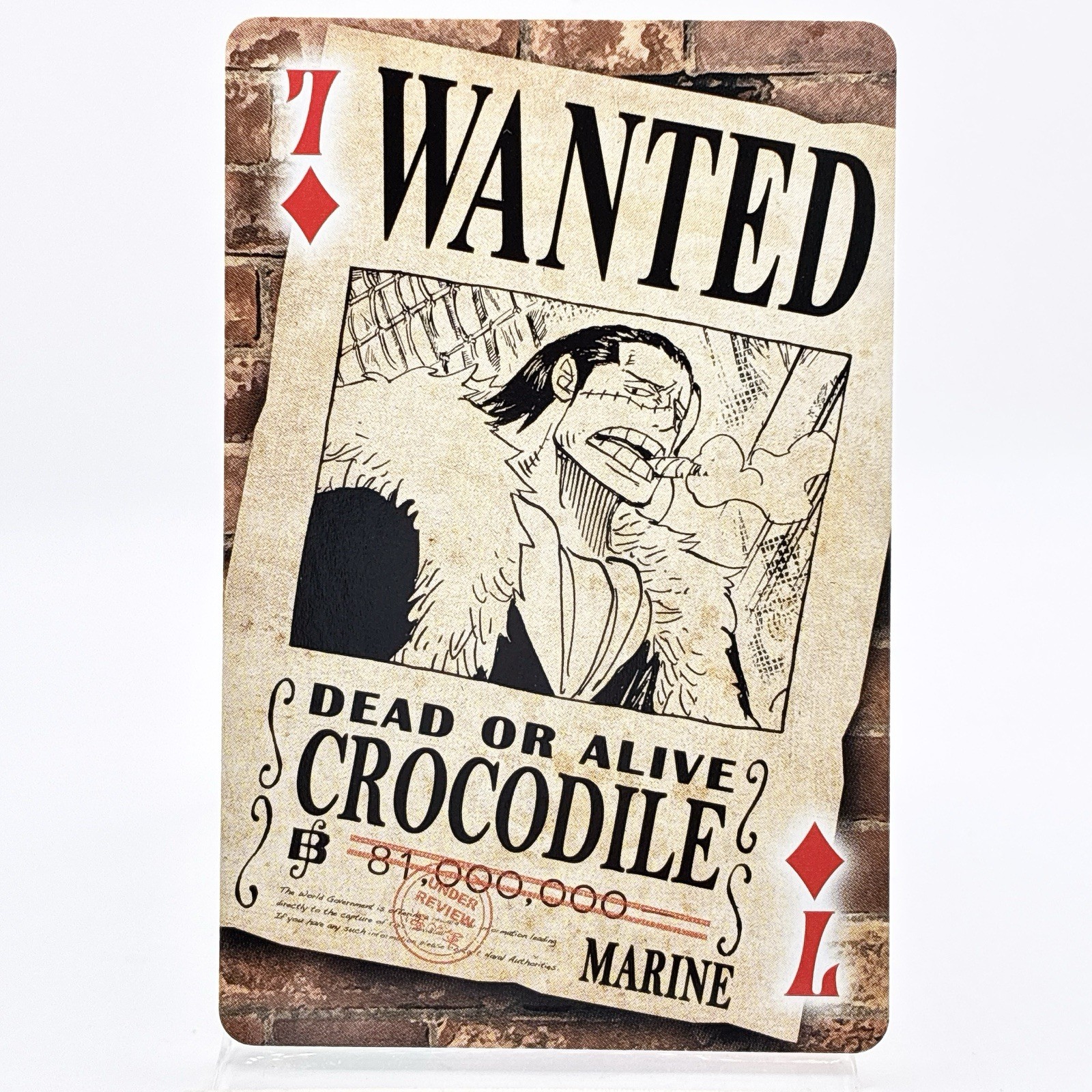 Cocodrilo One Piece Playing Card Wanted Poster ver Jump Toei Anime Manga Japón