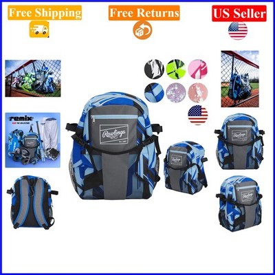 REMIX Backpack for T-Ball & Youth Baseball Softball, Royal, 15x12x6