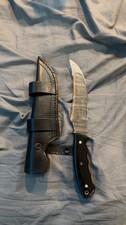 Brand New SANITY Damascus Knife with a Black Handle