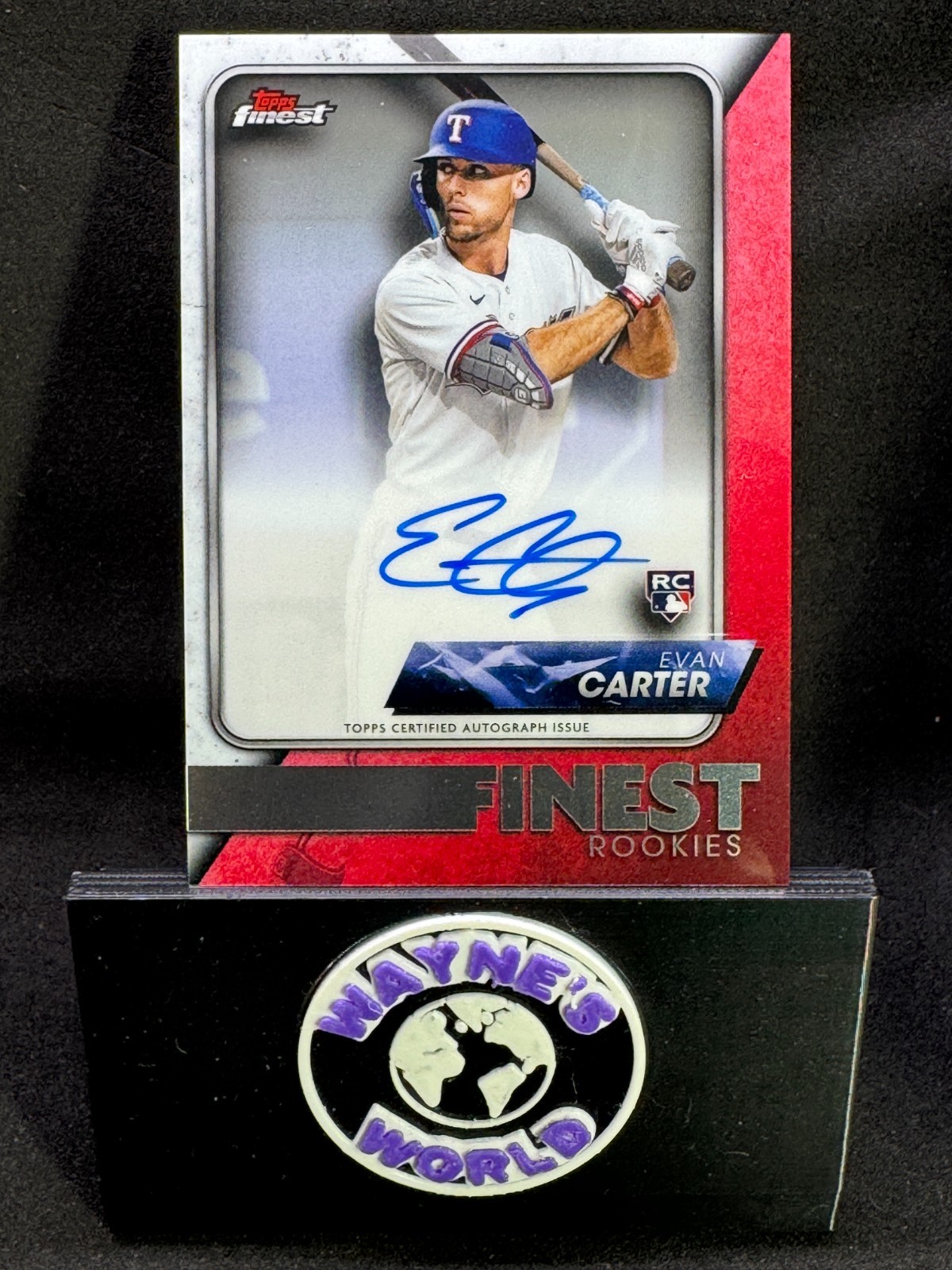 EVAN CARTER 2024 Topps Finest FINEST ROOKIES ON-CARD AUTO #FR-EC RC Rangers