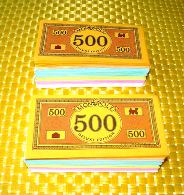 MONOPOLY DELUXE EDITION GAME 2 SETS OF MONEY
