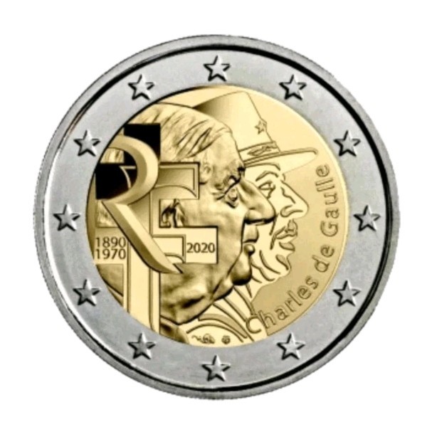 2€ UNC France 2020 De Gaulle