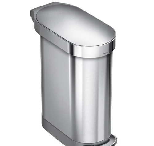 *SALES* simplehuman Slim Step Trash Can Stainless Steel, 12 gal/45 ltr (CW2044)