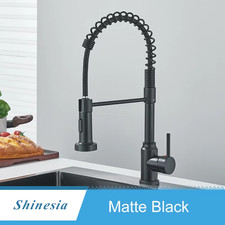 Black Kitchen Faucet Stainless Steel Mixer Tap 360 Degree Rotation Stream Spraye