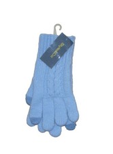 Style  Co Womens Cable Knit Tech Gloves Light Blue Touchscreen One Size NWT